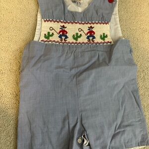Blue Kids Jumper with Cowboy Embroidery